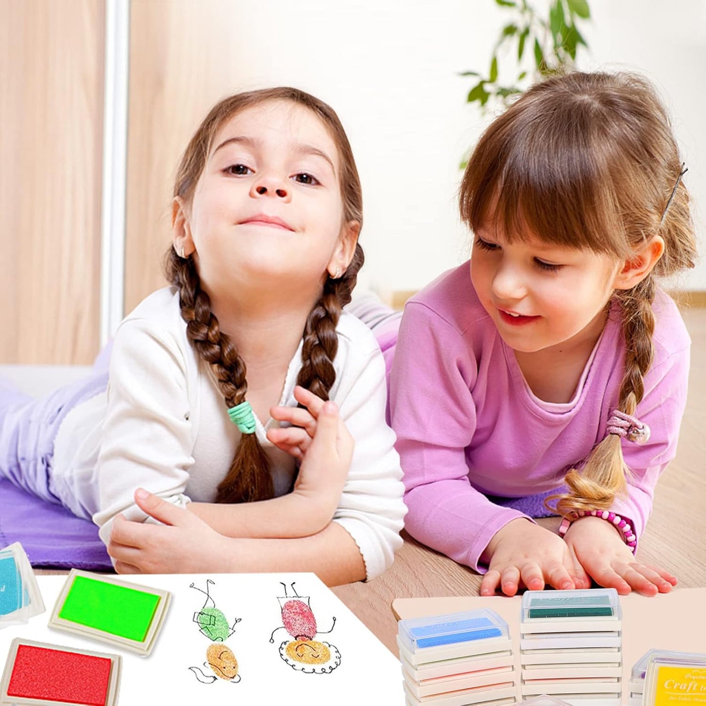 Ink Pads, Stamp Pads for Rubber Stamps, 15 Solid Colors Available for Craft Scrapbooking Fingerpaint on Paper Wood Fabric