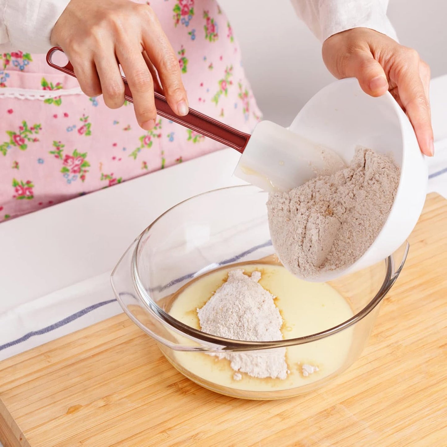 Silicone Rubber Spatula Set of 3, High Heat Commercial Spatula 16 Inch for Cooking (3 Scrapers)