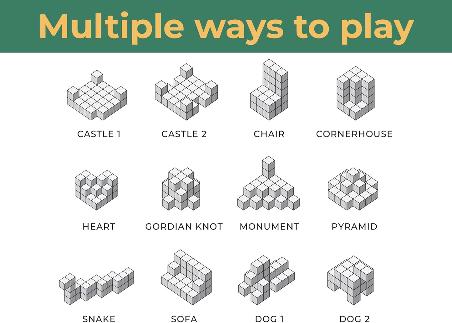 BSIRI Soma Puzzle Cube Wooden Toy Brain Teaser Desk Board Games Adults Master Block Christmas Mind Magic Kids Benders Wood Hand Cube Family Teens Boy Classic