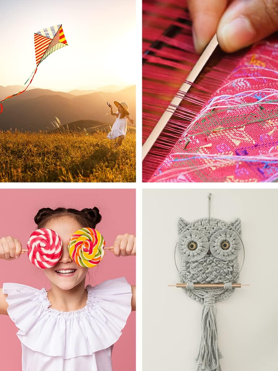 Mandala Crafts Wood Sticks Wooden Dowel Rods 18 Inches Wooden Sticks for Crafts Sticks Macrame Dowels - 40 Unfinished Wood Dowels 1/4 Inch Cake Dowels for Tiered Cakes