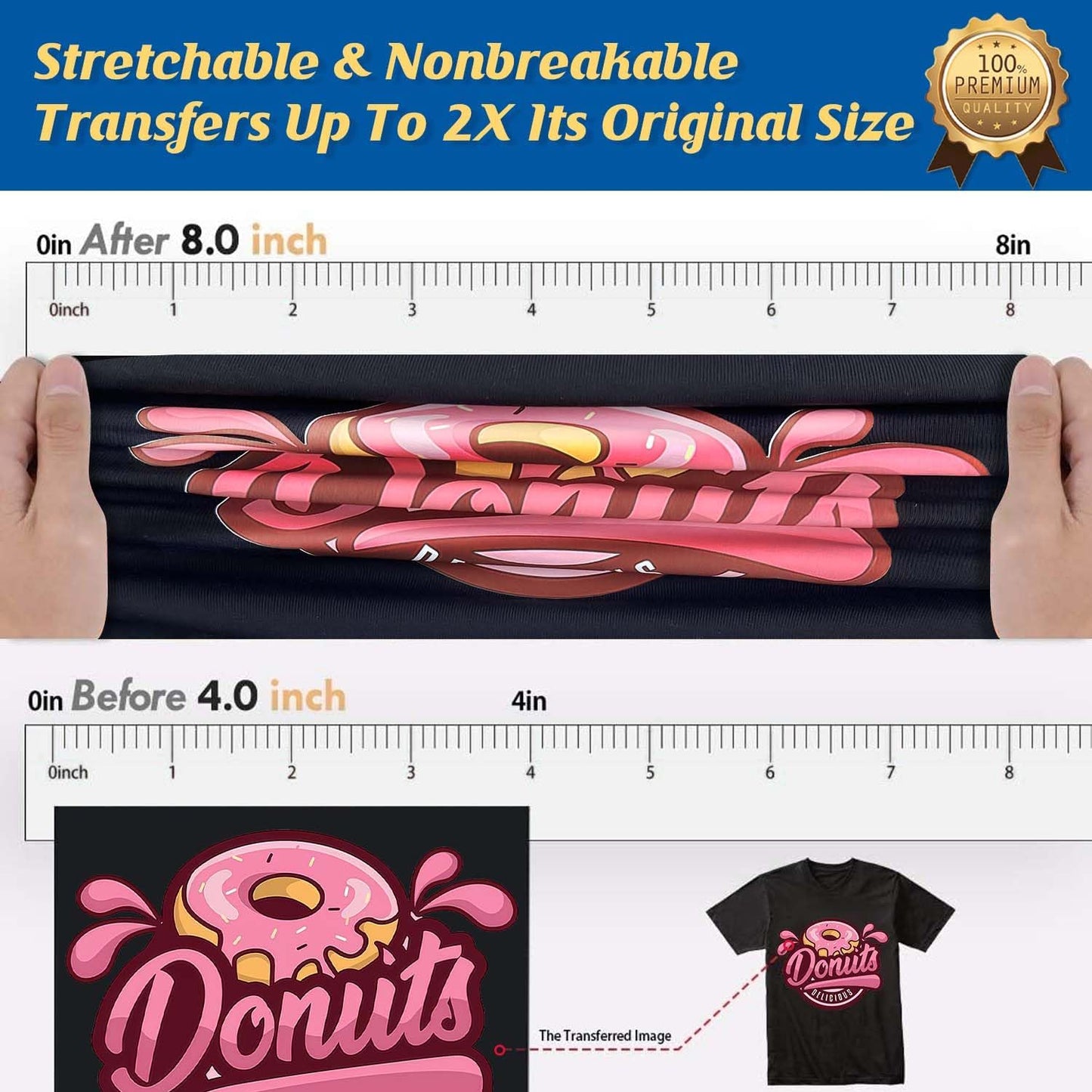 TransOurDream Heat Transfer Paper for Dark T Shirts (25 Sheets, 8.5x11", Dark 1.0) Iron on Transfers Paper for Inkjet Printer Printable Heat Transfer Vinyl for Dark Fabrics