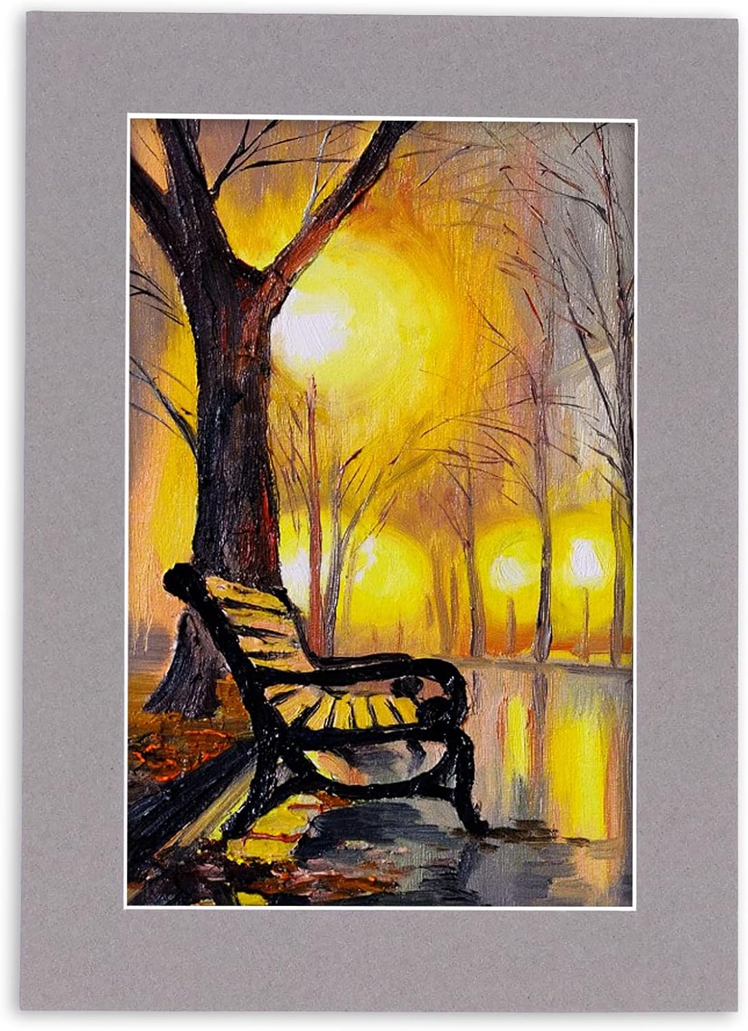 Poster Palooza 8x10 Mat Bevel Cut for 5.5x8.5 Photos - Acid Free Charcoal Grey Precut Matboard - For Pictures, Photos, Framing - 4-ply Thickness