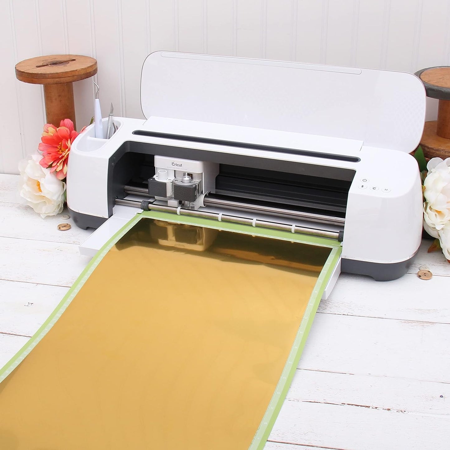 3 Yard x 20" Wide Roll Threadart Metallic Foil Cherry Heat Transfer Vinyl Film | Compatible with Venture Explore and Maker, Silhouette Cameo, & Large Format Cutters