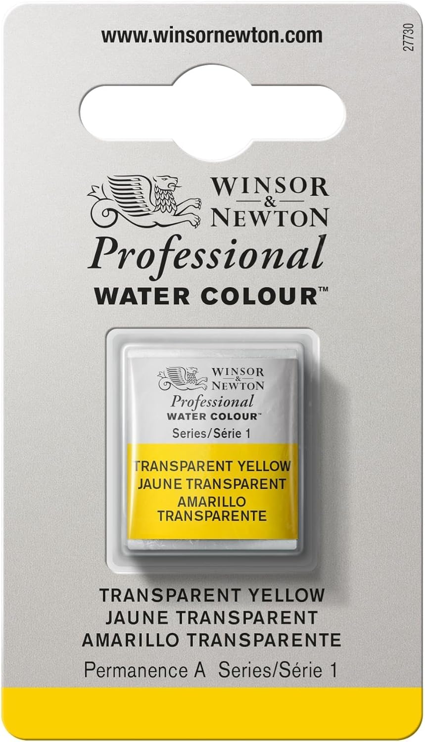 Winsor & Newton Professional Water Colour Paint, Half Pan, Transparent Yellow