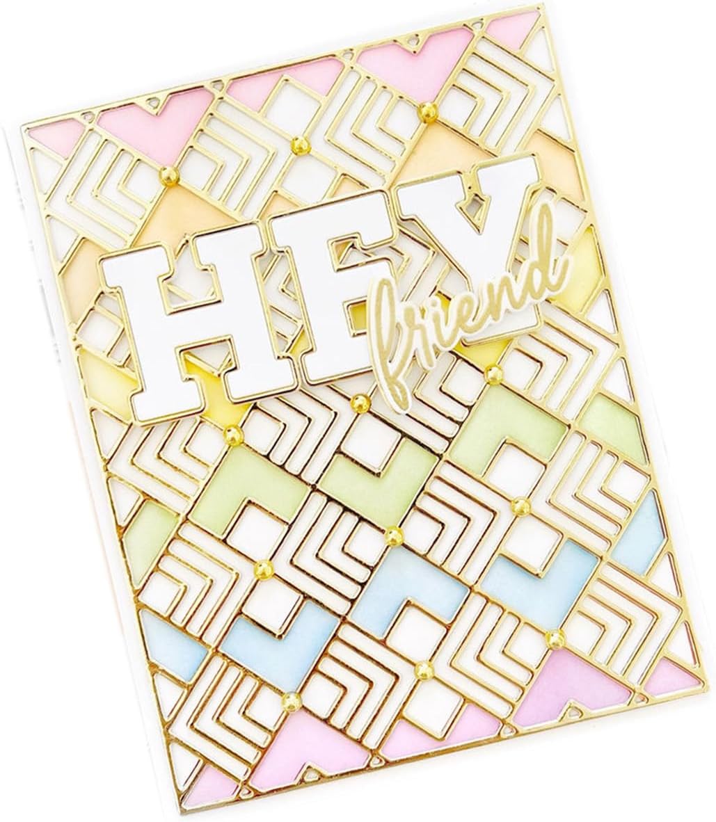 Cutting Dies Metal Stencils Scrapbooking Tools Flowers Lace Frame DIY Embossing Template for Paper Card Making Album Arts Crafts Supplies (Frame 4)