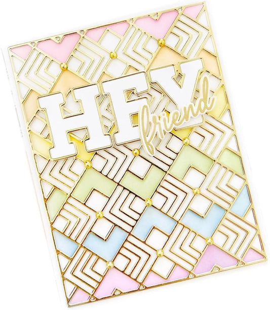 Cutting Dies Metal Stencils Scrapbooking Tools Flowers Lace Frame DIY Embossing Template for Paper Card Making Album Arts Crafts Supplies (Frame 4)