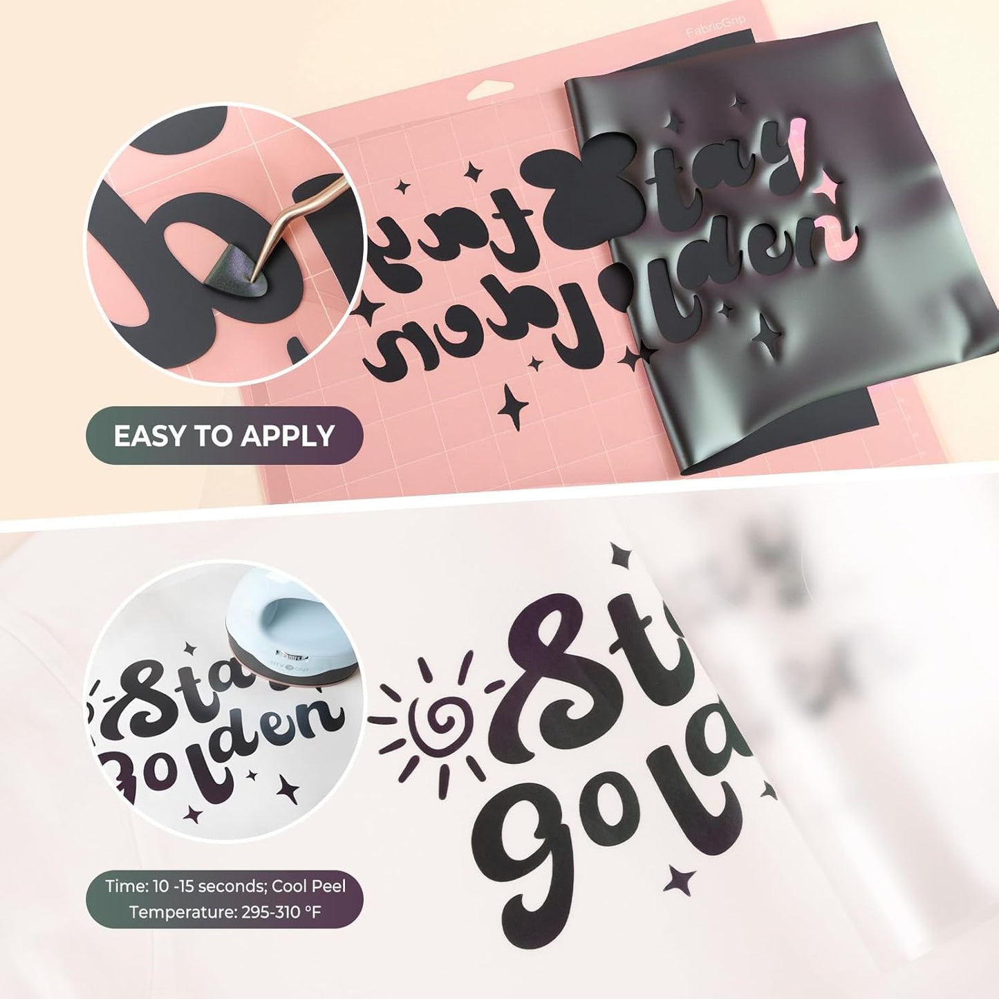 HTVRONT Chameleon HTV Heat Transfer Vinyl - 12" x 8ft Bronze Turns Purple HTV for Shirts, Iron on Vinyl for All Cutting Machine - Easy to Cut & Weed for Heat Transfer Design