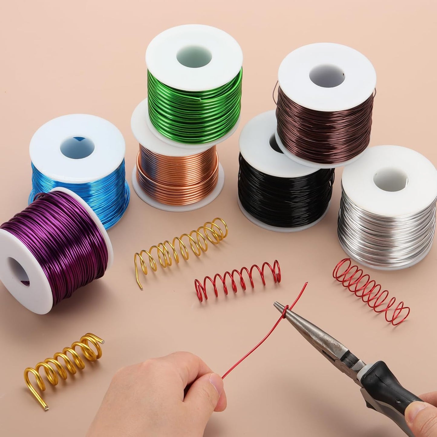 MECCANIXITY 9 Gauge Anodized Aluminum Craft Wire Bendable Bonsai Training Wire 56 Feet 3mm for Sculpting Crafts Wreath Floral Beading Jewelry Making, Silver Tone