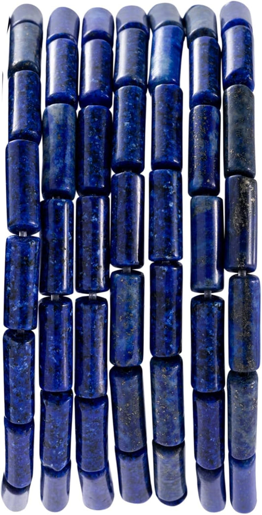 Natural Lapis Lazuli Cylinder Tube Beads 4x13mm 38cm/str Loose Semi Gemstone Stone Beads for Making Bracelets Necklace Earrings
