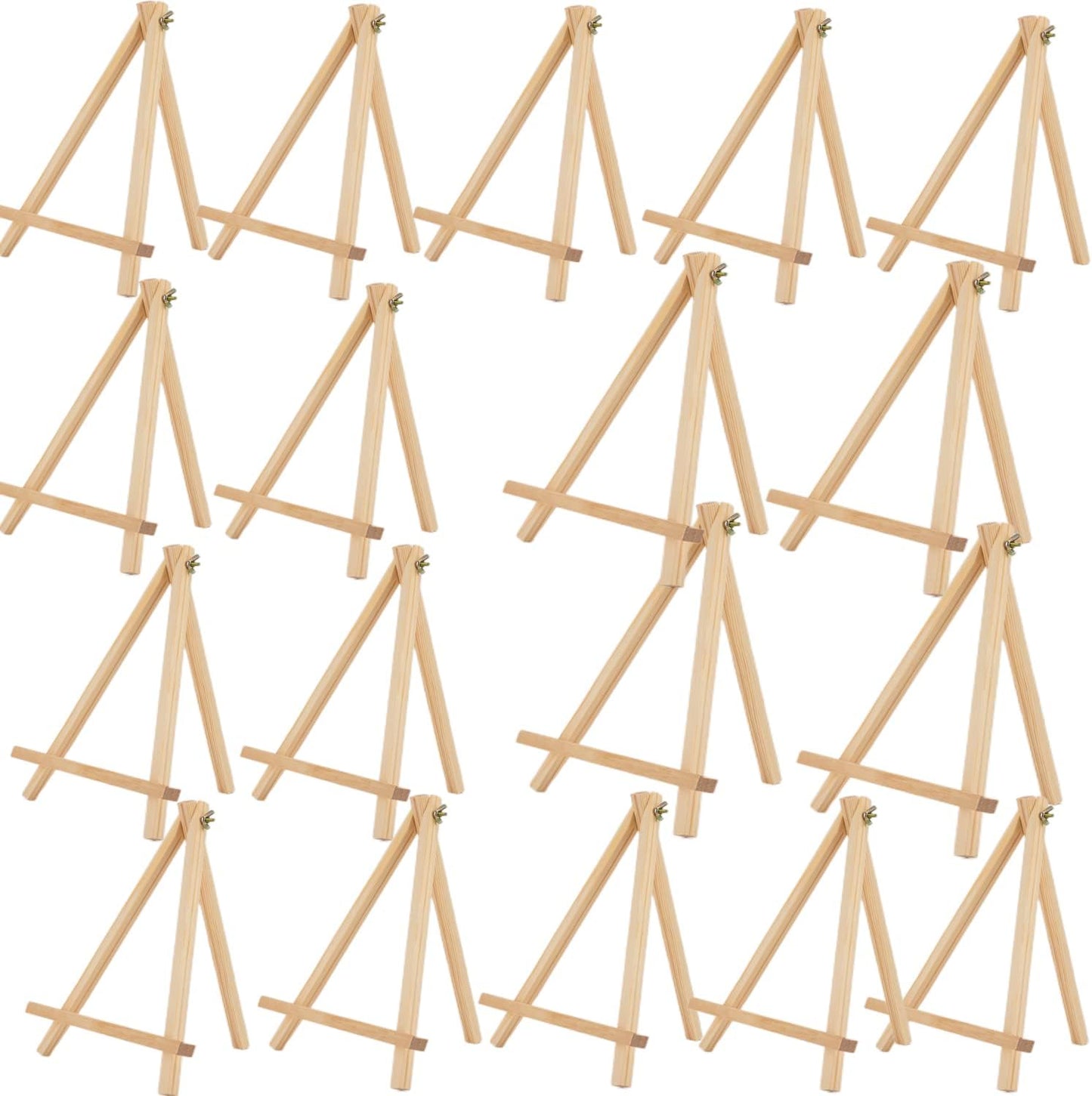 9.4" Tall Natural Pine Wood Tripod Easel Photo Painting Display Portable Tripod Holder Stand& Adjustable Wooden Tripod Tabletop Holder Stand for Canvas