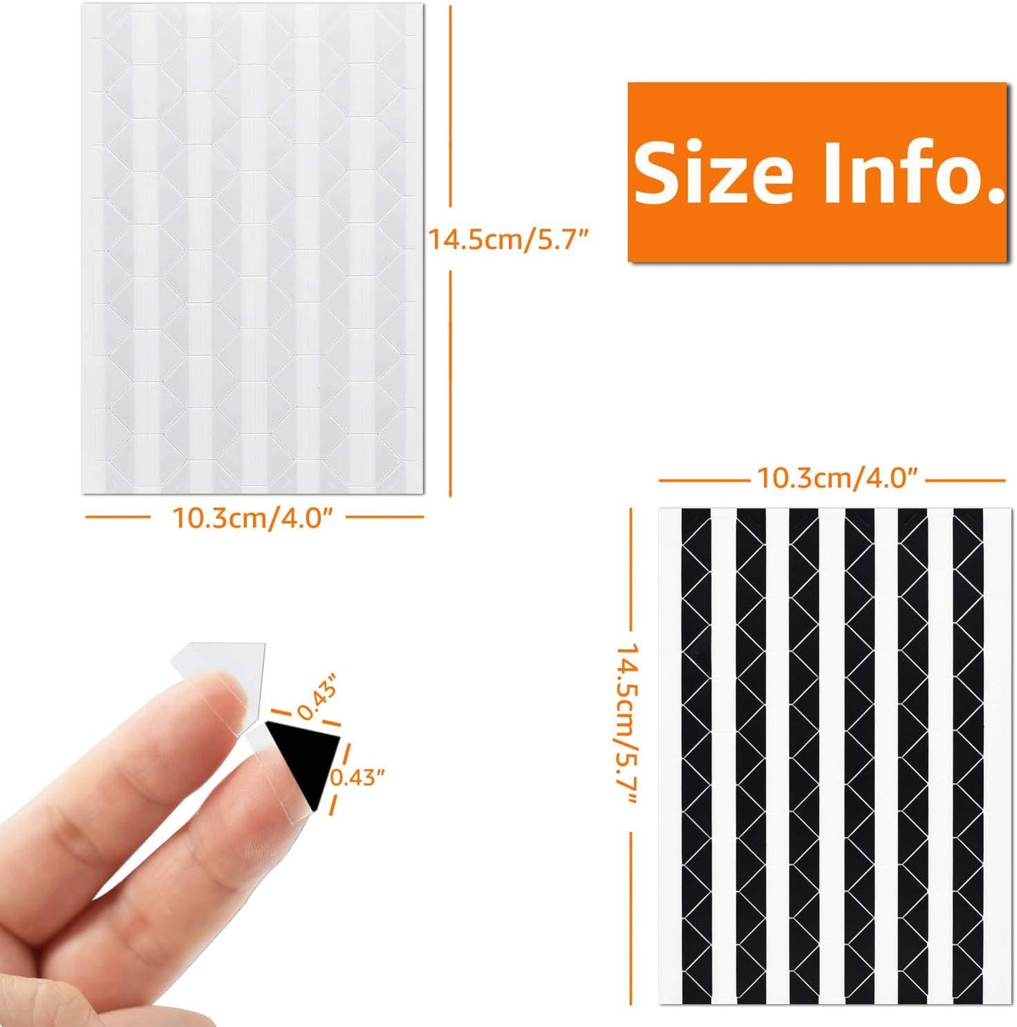 VIPbuy 2244 Count Photo Mounting Corner Stickers Self Adhesive for Scrapbooking Photo Album Diary DIY Craft, 22 Sheets (Black & Clear)