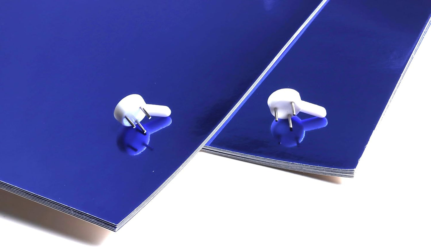 TGXRZX Metallic Royal Blue Cardstock Paper,Size 8 "x 11" (250gsm), 15PCS,Mirror Finish Gold Foil Board for Crafting, Invitations, and Decorations,Die Cut and Plotter,Card Making (Royal Blue)