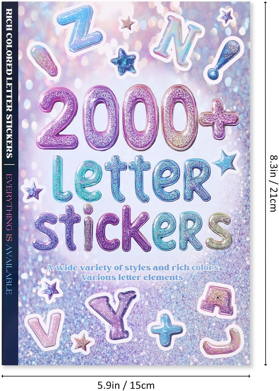 2000+ Pcs Alphabet Sticker for Journaling,Fun & Colorful Craft Letter Stickers for Junk Journal, Scrapbooking Supplies, Ideal DIY Decorative Gift for Women Teen Girls