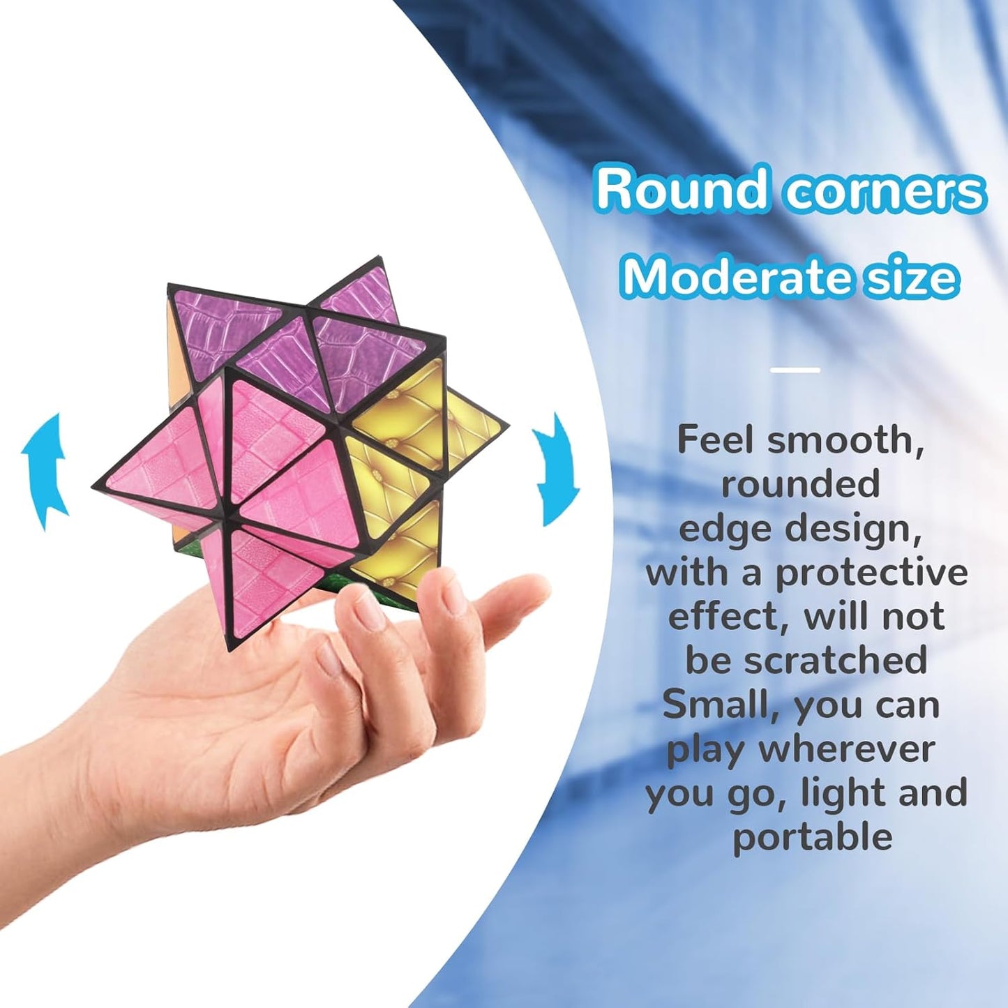 Fidget Blocks: Infinity Cubes Magic Cube Cool Stuff Gadgets Things Unique Birthday Gifts Boys Girls Kids Adults Anxiety Stress Relief Sensory Toy Fidget Blocks Colorful, Medium