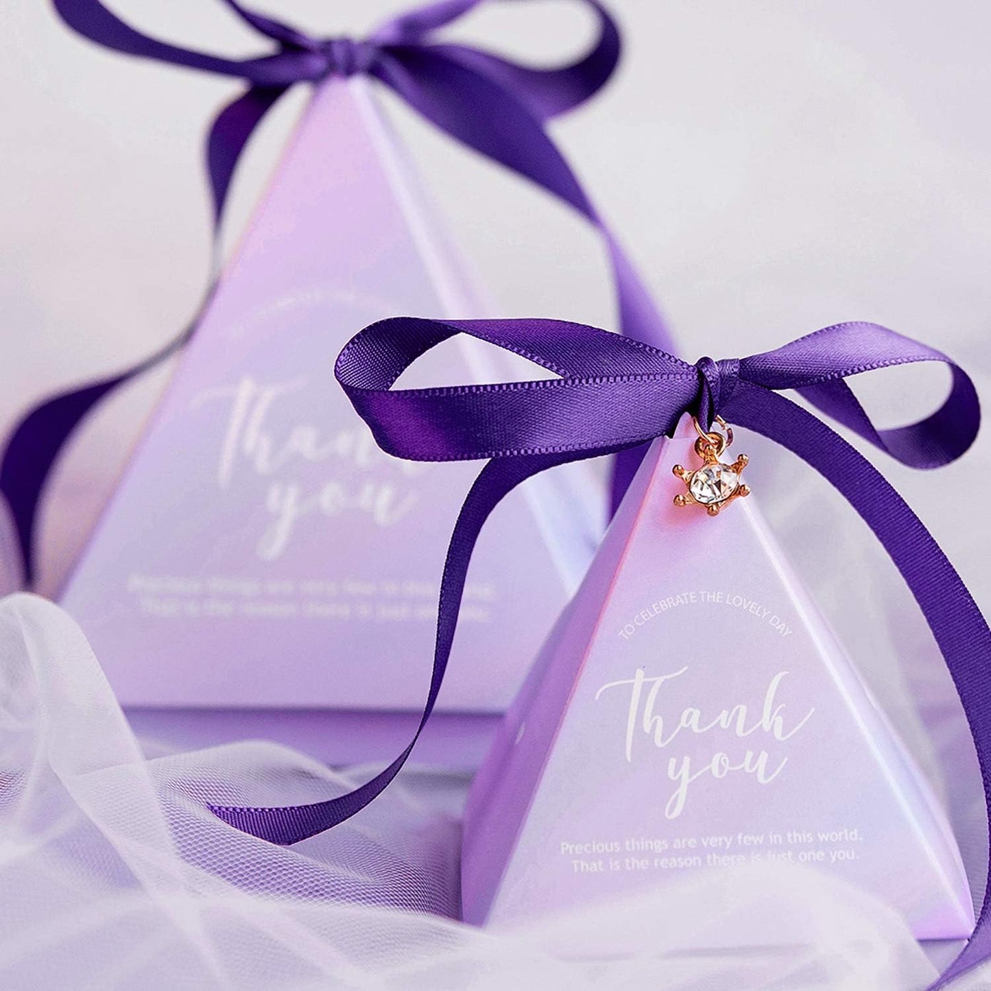 Humphrey's Craft 1/2 Inch Purple Double Faced Satin Ribbon - 50 Yards Variety of Color for Crafts Gift Wrapping DIY Bows Bouquet Decoration Sewing Christmas Tree Wedding and Invitation Card.