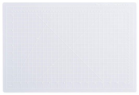Dahle Vantage 10681 See-Through Premium Self-Healing Cutting Mat, 12"x18", 1/2" Grid, 5 Layers for Max Healing, Perfect for Crafts & Sewing, Clear