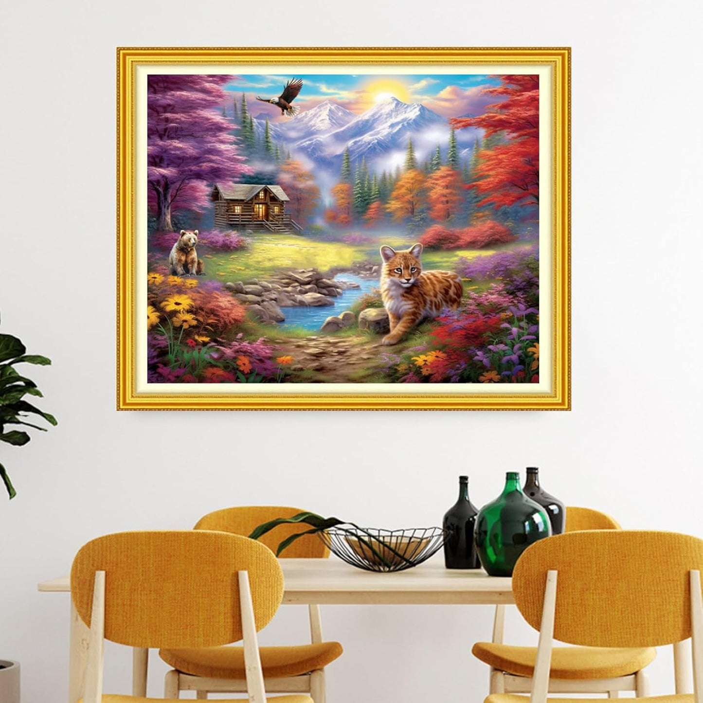 Artvxeay Cross Stitch Kits Stamped Full Range of Embroidery Kits for Beginners Adults 11CT Pattern Stitch Embroidery Kits Needlepoint Kits DIY - (Outdoor Scenery 16x20 inch)