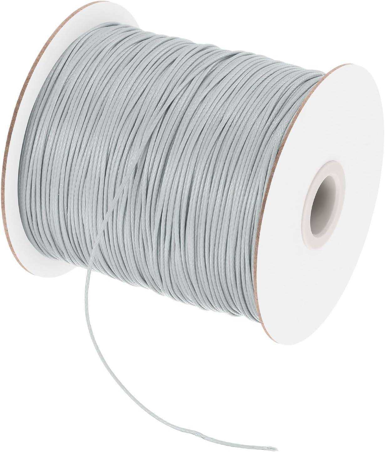 MECCANIXITY Waxed Cord 0.5mm Waxed Polyester Cord 175 Yard Wax String for Bracelet Making, Necklaces, Beading, Jewelry Making and DIY Crafts(Light Grey)