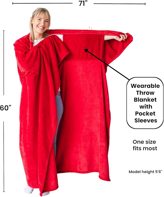 Wearable Blankets for Women, Adult Wearable Blanket Men, Valentine's Day Gifts for Her, Wife Birthday Gift Ideas