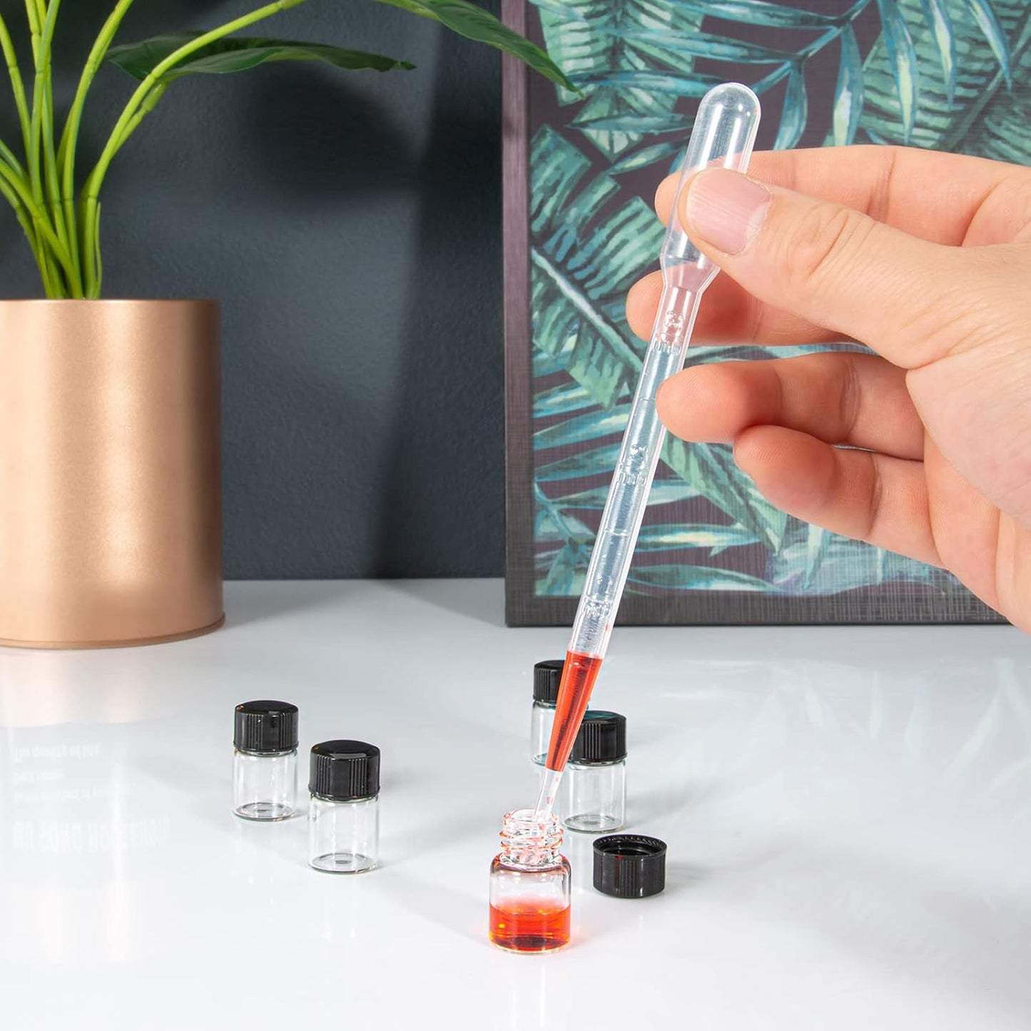2ml Clear Small Glass Vials 100pcs with Screw Caps(100pcs)