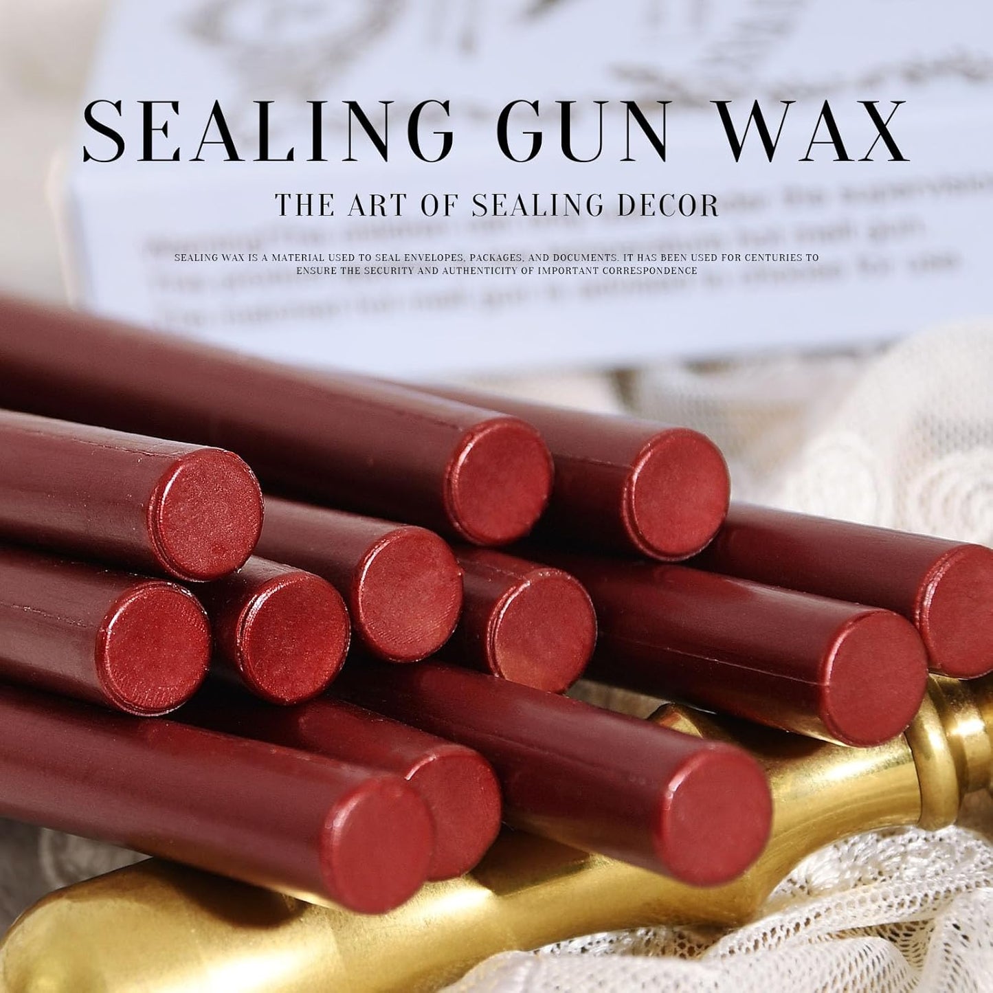 Glue Gun Sealing Wax Stick - Metallic Red for Large Glue Gun, Great Decor for Letter, Wedding Invitations, Cards Envelopes, Snail Mails, Wine Packages, Gift Wrapping