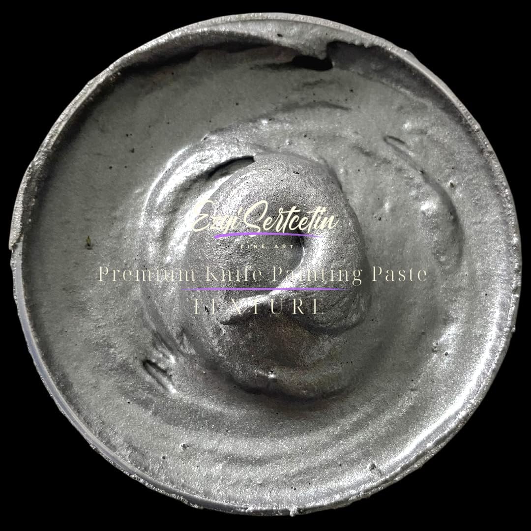 Premium Palette Knife Painting Paste|Texture Paste|Authentic Bright Colors|Ready to Use|Easy to Apply| 6oz (Gray)