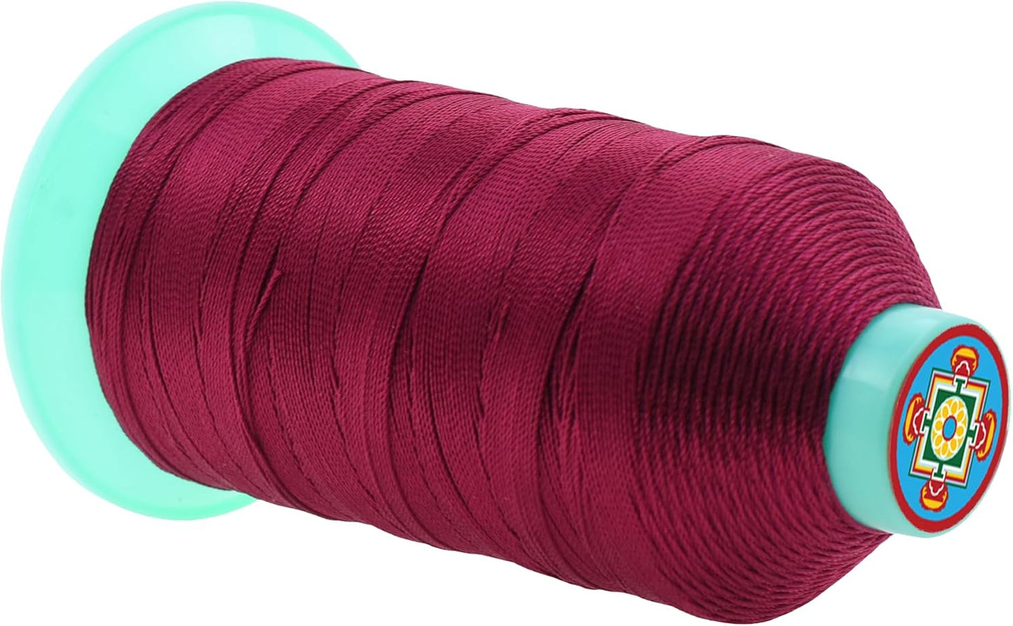 Mandala Crafts Bonded Nylon Thread Wine Heavy Duty Sewing Threads - 415 YDs Size 346 210D T350 Tex 350 Thread for Leather Jeans Weaving Outdoor Marine Upholstery Threads
