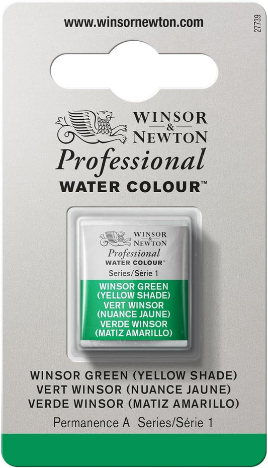 Winsor & Newton Professional Watercolor, Half Pan, Winsor Green Yellow Shade