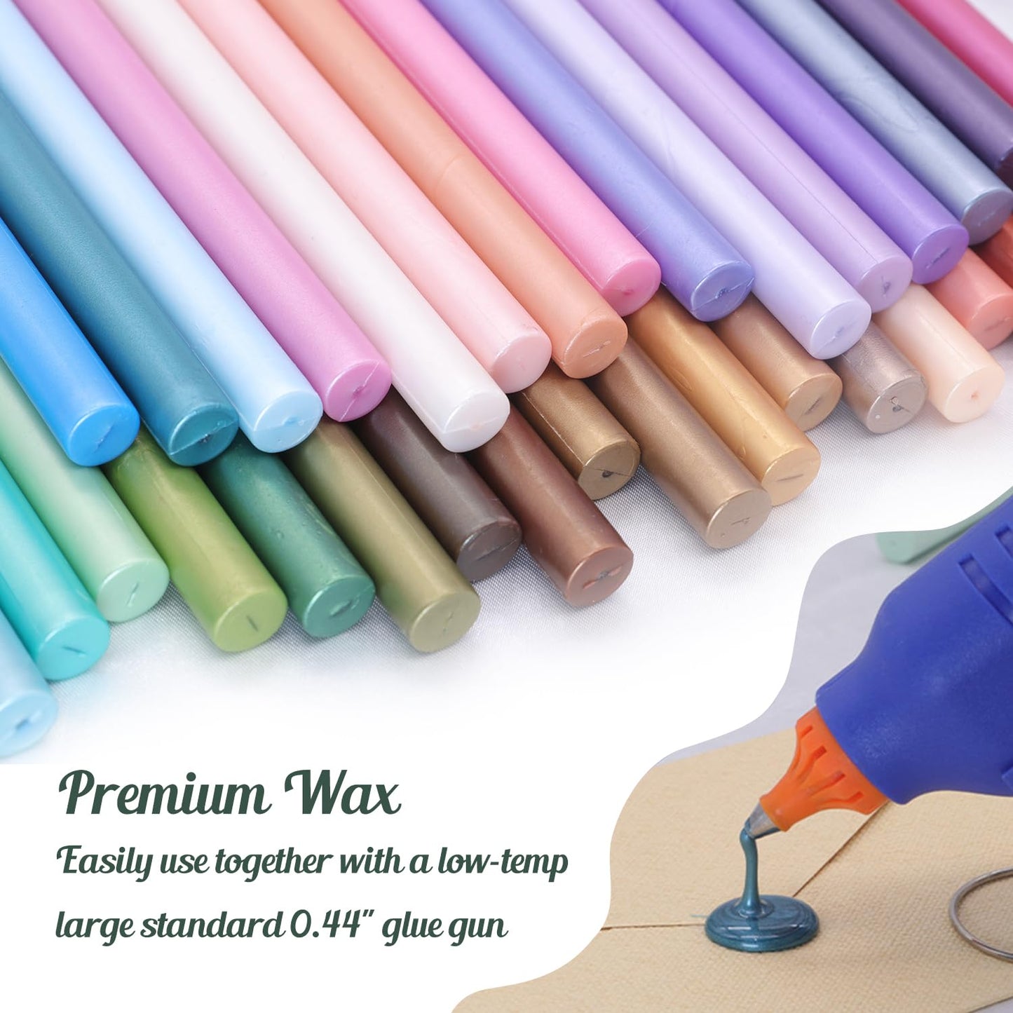 Gold Sealing Wax Sticks, WASOHLING 20Pcs Glue Gun Wax Seal Sticks for Wax Seal Stamp, Metallic Gold Wax Seals for Christmas Wedding Invitation Envelope Letter Seals, Craft Adhesive (Mini Size)