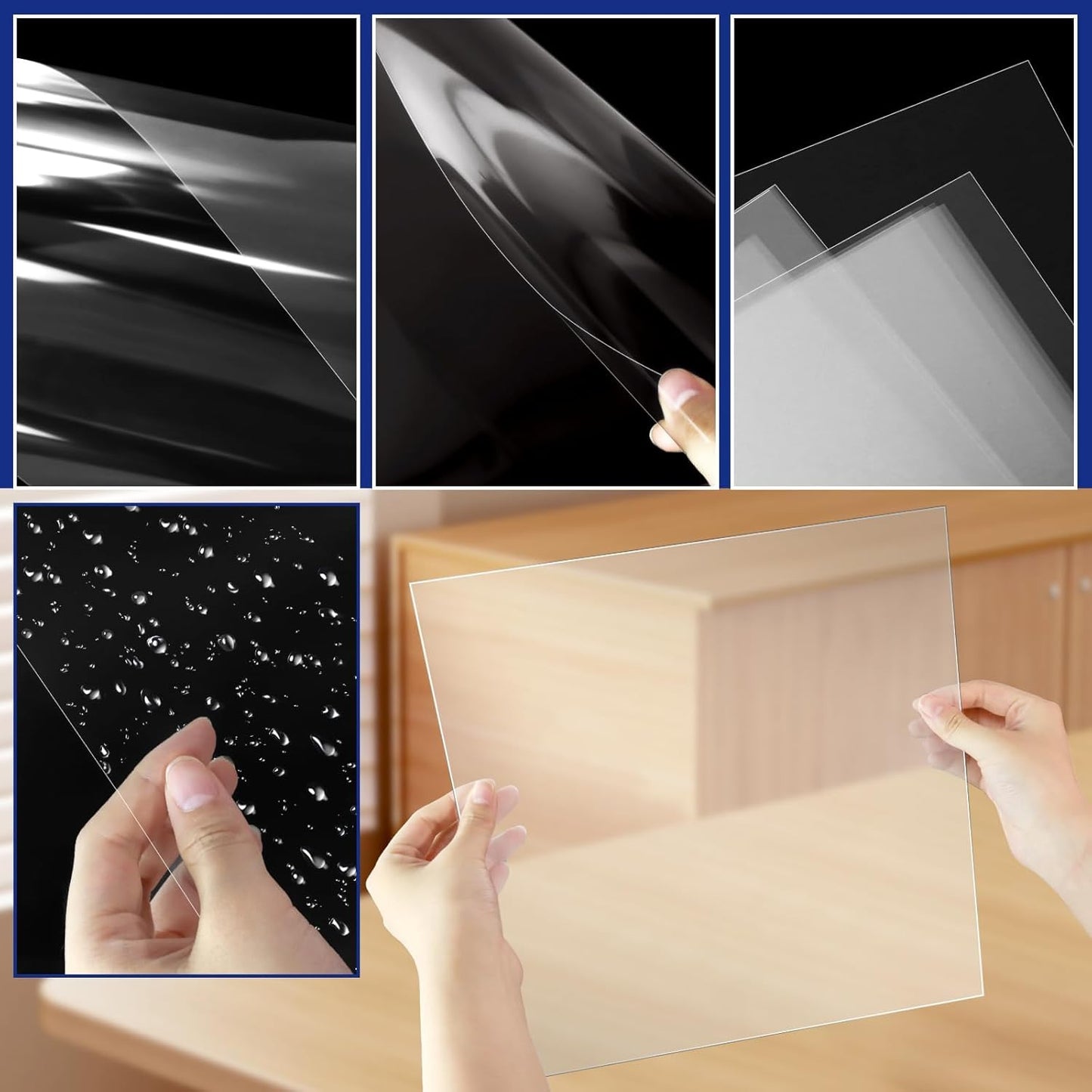 FSWCCK 30 Pcs 4 mil 12 x 12 Inch Translucent PET Blank Stencil Sheets, Mylar Sheets for Stencils, Template Plastic for Quilting Mylar Stencil Sheets, Laser Cutting, Gyro-Cut Tool Template Material