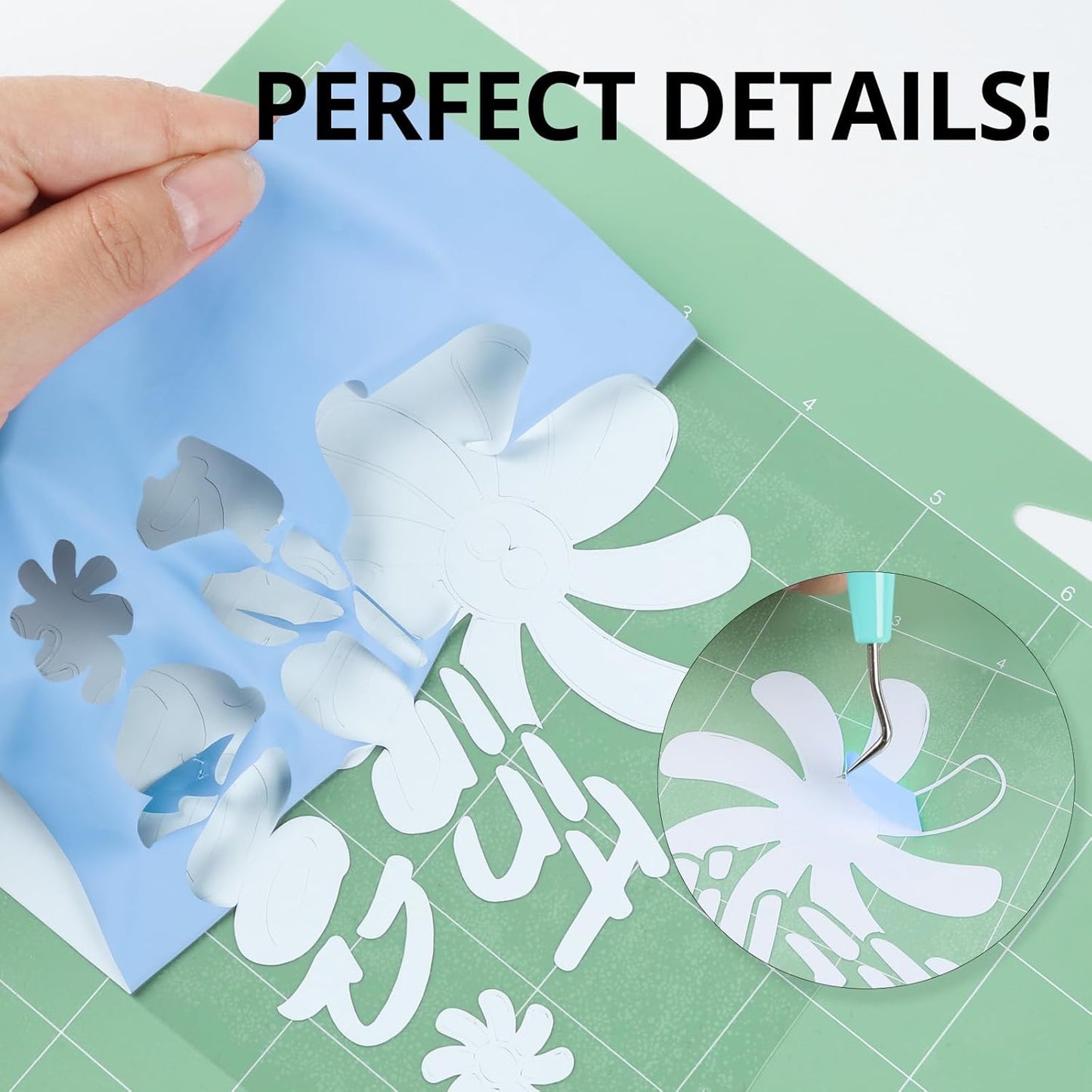 HTVRONT HTV Heat Transfer Vinyl - 12" x 8ft Blue HTV Vinyl for Shirts, Iron on Vinyl Compatible with Cricut Cutting Machine - Easy to Cut & Weed for Heat Transfer Design (Misty Blue)