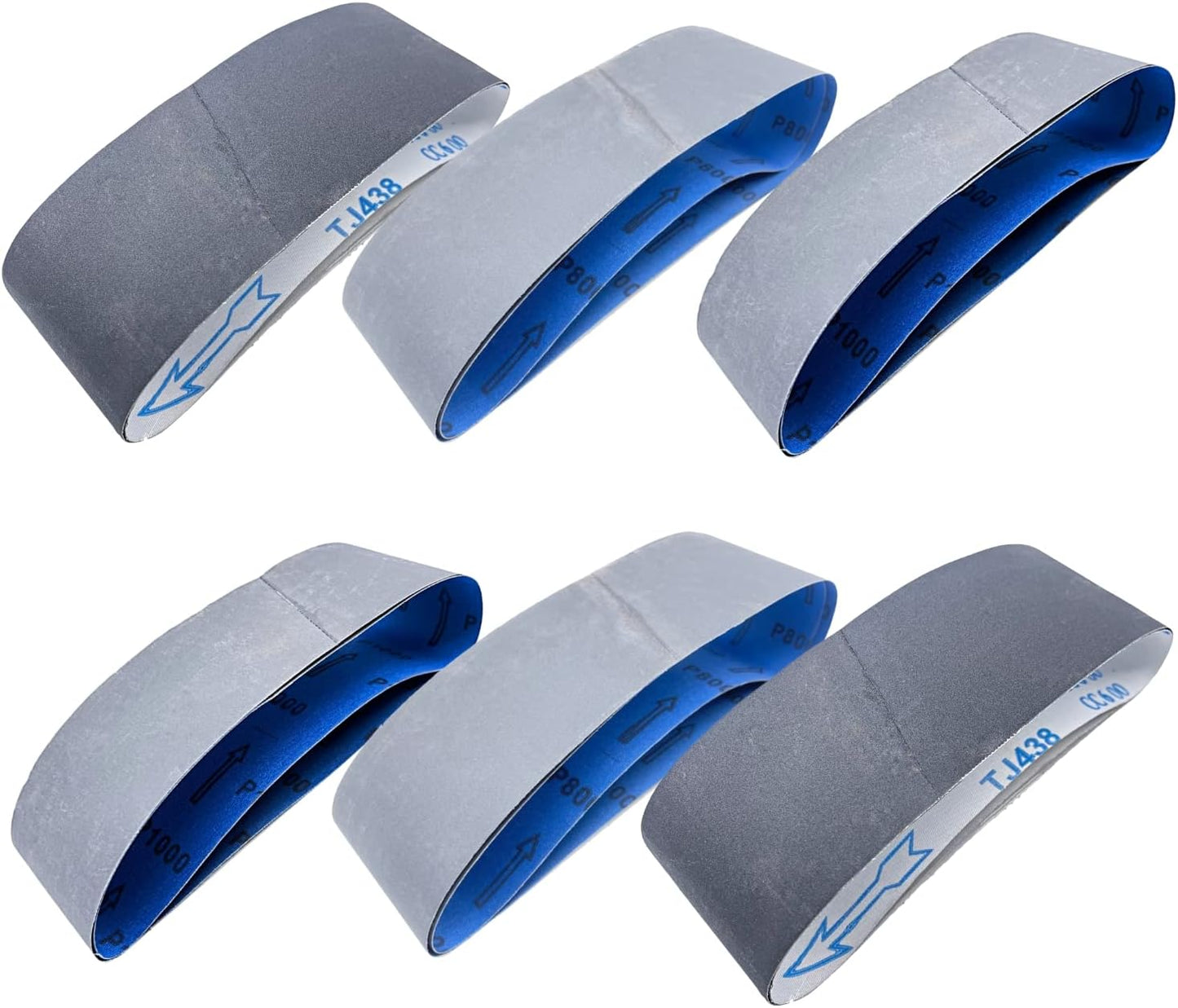 Sanding Belts 3 x 21 Inch Silicon Carbide Sander Paper - 4 PCS Each of 600, 800,1000 Fine Grits Assortment Kit for 3X21 Belt Sander, 12-Pack (3x21 inch)