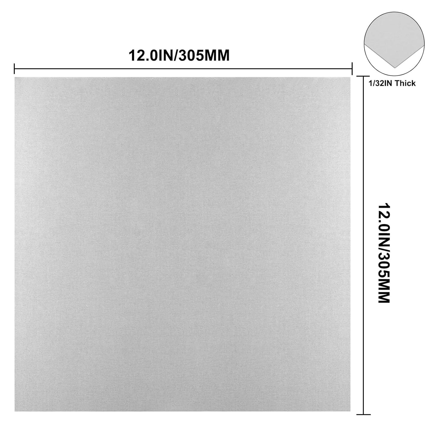 Galvanized Metal Sheet 12" x 12" x 1/32" Inch Galvanized Steel Sheet Plates for Magnetic Mount Board Wall 20GA(0.80MM) Galvanized Steel Plate Panels Stock for Roof Flashing Fixing Repair, Crafts, DIY