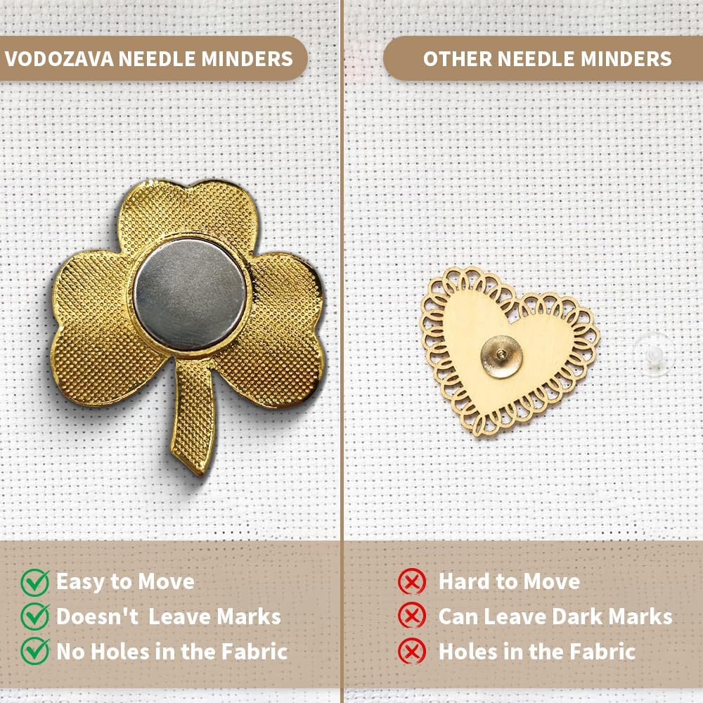 Needle Minder Magnet, Magnetic Needle Minder, Needle Minders Magnetic Cross Stitch Accessories, Magnetic Needle Holder, Life Tree, Butterfly, Cats, Owl, Heart (Shamrock)