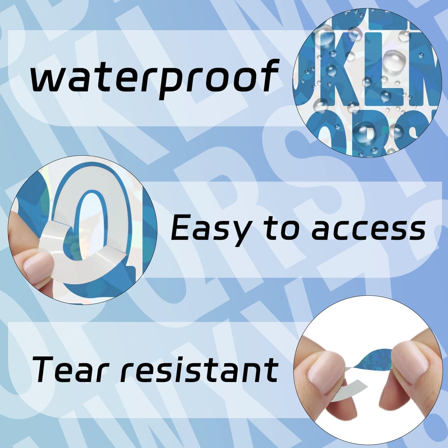 Starboling Letter Stickers,2 inch 8 Sheets Dark Blue Alphabet Sticker,Self Adhesive Vinyl Letter Stickers Mailbox Numbers,for Arts Crafts Outdoor Sign Poster Mailbox Sign Doors Mailboxes Car Truck