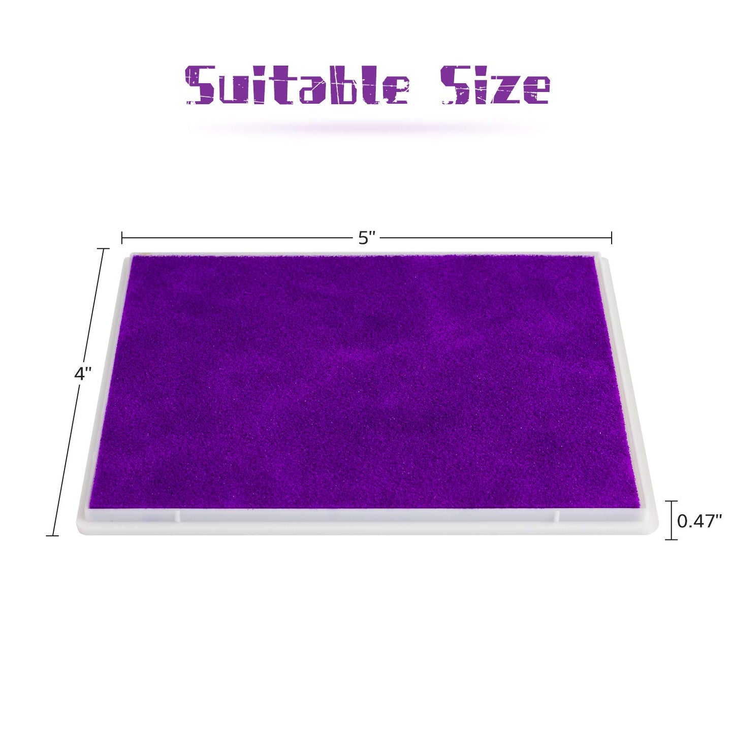 Ink Pad, 5x4'' Washable Non-Toxic Ink Stamp Pad for Baby Footprint Handprint, Purple