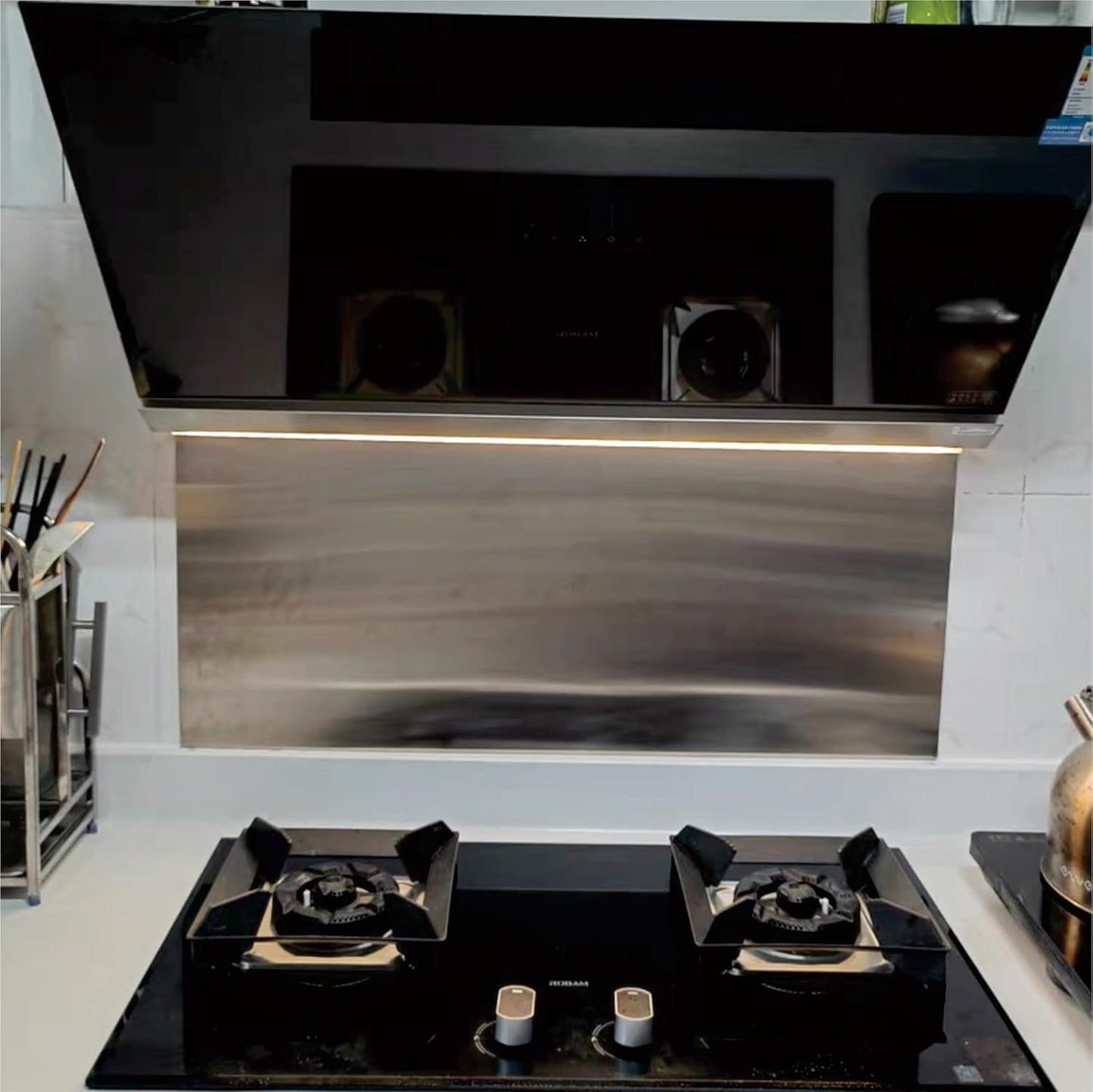 4PCS 8"x10"x1/32 Stainless Steel Metal Plates for Magnetic Mount Board Wall,Tickness 0.8mm 430 Stainless Steel Shim Stock Plates for Crafting, Kitchen, Office