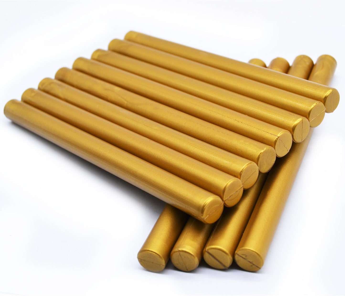 Brass Gold Glue Gun Sealing Wax Sticks - Pack of 12 - Making Wax Seals for Letter Thanks Card Envelope, Wedding or Event Party Invitation, Gift Wrapping