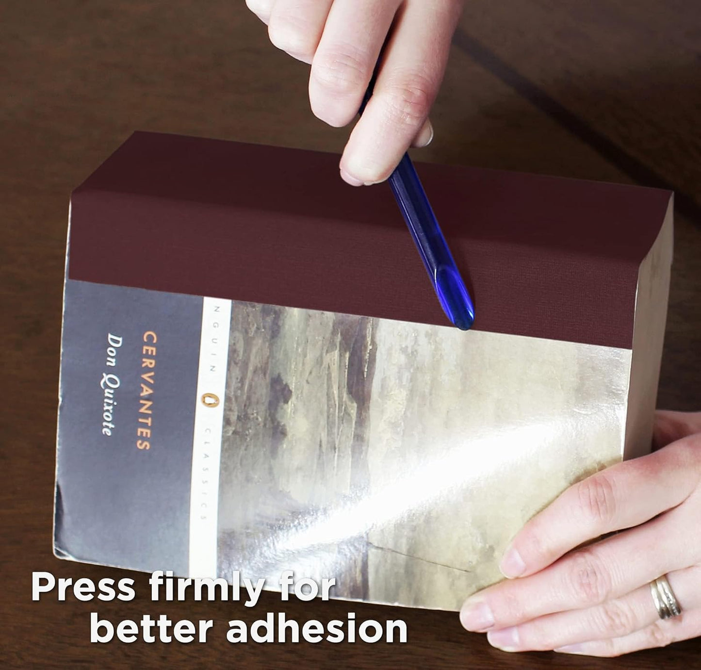 BookGuard 4 inch Premium Bookbinding Repair Cloth Tape, 15 Yard Roll, Burgundy