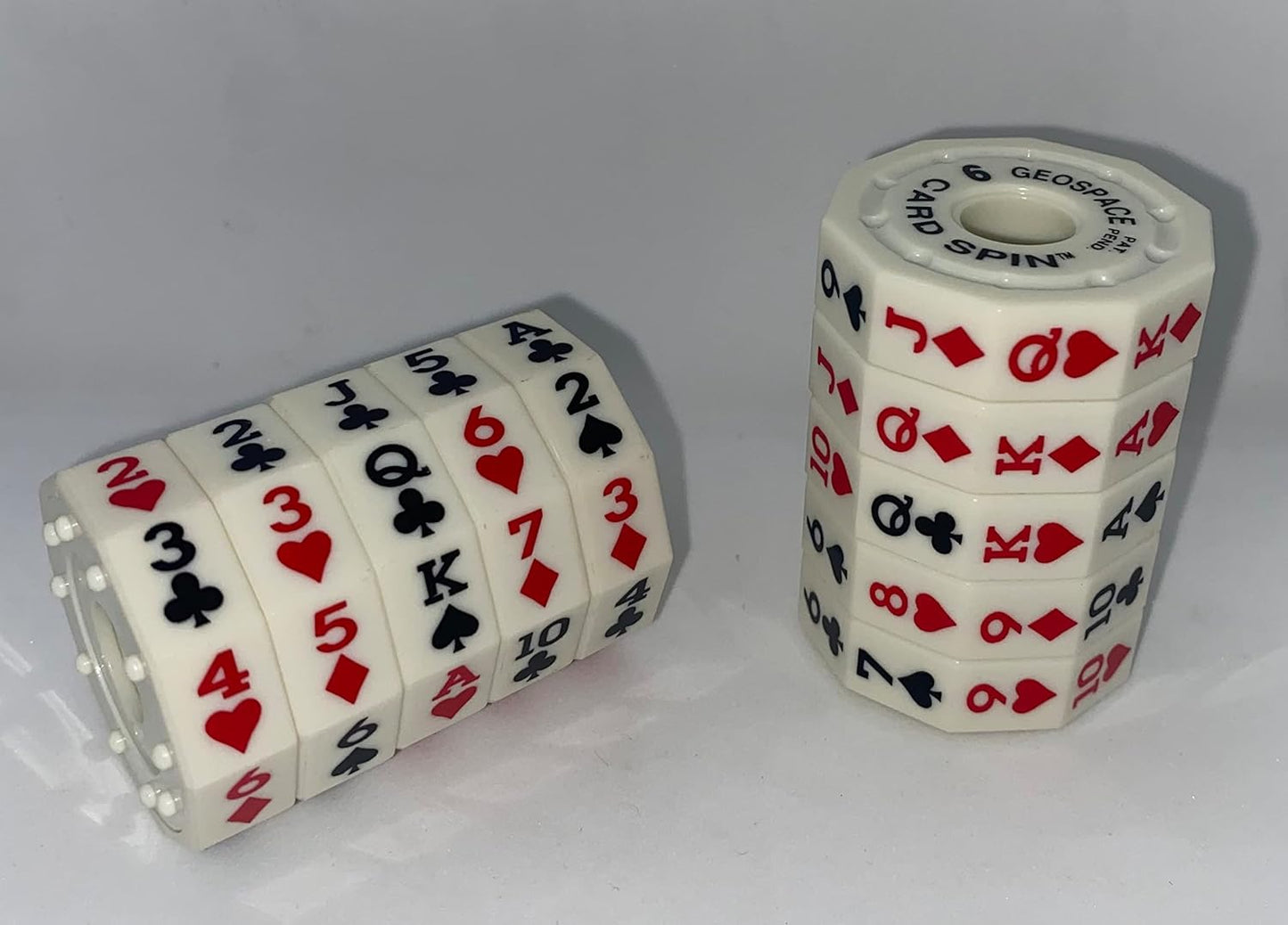 Geospace The Original Handheld Magnetic Spin Game, Take-Along Travel Edition with Storage Pouch (Card Spin)