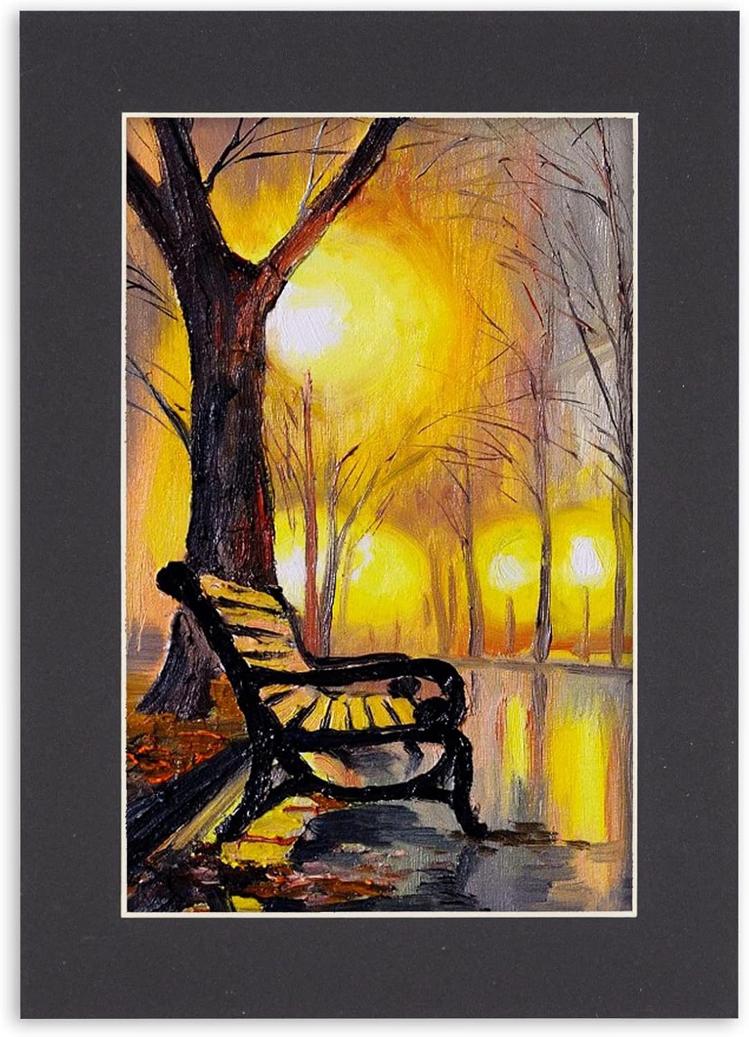 Poster Palooza 8x10 Mat Bevel Cut for 5.5x8.5 Photos - Acid Free Black Precut Matboard - For Pictures, Photos, Framing - 4-ply Thickness