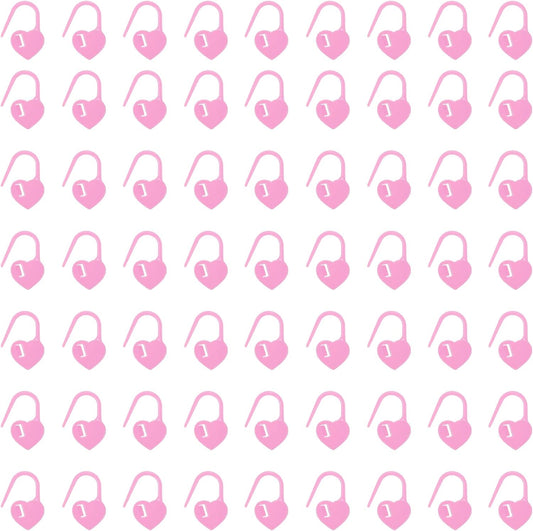 uxcell 400pcs Stitch Markers for Crocheting, Heart Shaped Crochet Marker Needle Clip Counter for Knitting Clothing Tag DIY Craft,Light Purple
