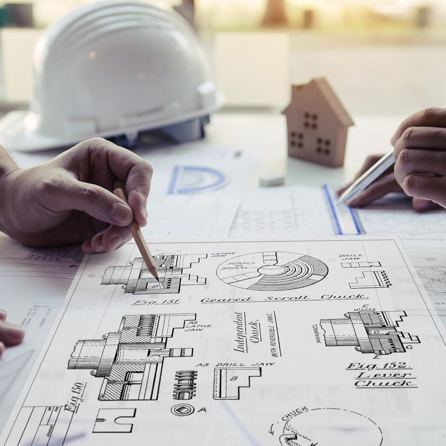 Tatuo 15 Sheets Architectural Vellum Paper 24 x 36 Inch Drafting Vellum Tracing Sheets White Semi Translucent Drafting Paper Rag with Border and Title Block for Drawing Sketching Architecture Building