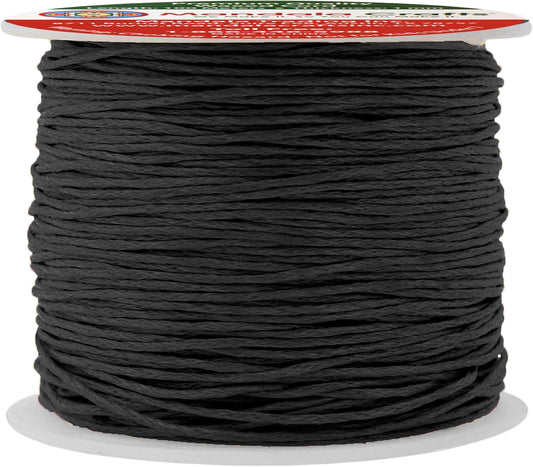Mandala Crafts 1mm 109 Yards Black Cotton Waxed Cord for Jewelry Making Bracelet Cord Waxed String - Beading String Thread Jewelry Cords for Necklaces String