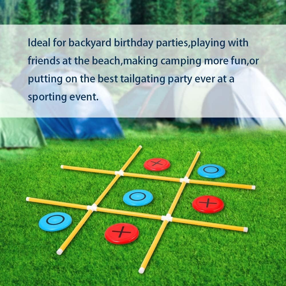 Giant Tic Tac Toe Game, Premium Portable PVC Framed Yard Toss Game, Large Outdoor Indoor Tic Tac Toe Game for Adults and Kids(4ft x 4ft)
