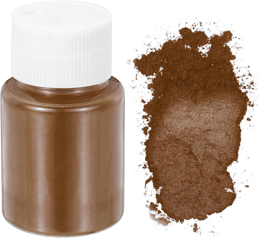 uxcell 10g/0.35oz Cosmetic Grade Mica Powder, 600 Mesh Mica Powder Natural Resin Epoxy Pigment Powders for Casting Resin, Candle Dye, DIY Nail Polish and Lip Gloss, Coffee