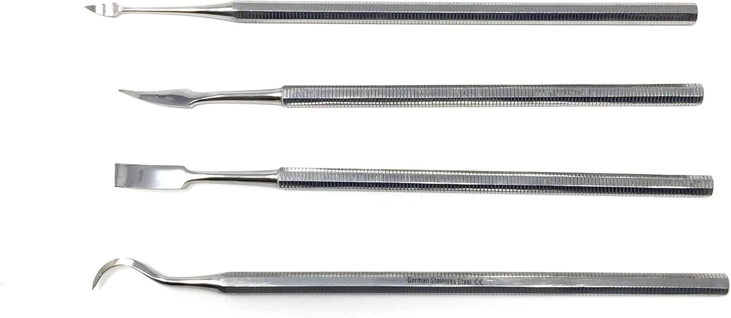 CYNAMED 4 Pc Stainless Steel Spatula Wax & Clay Sculpting Tool Set - Unique Set of 4