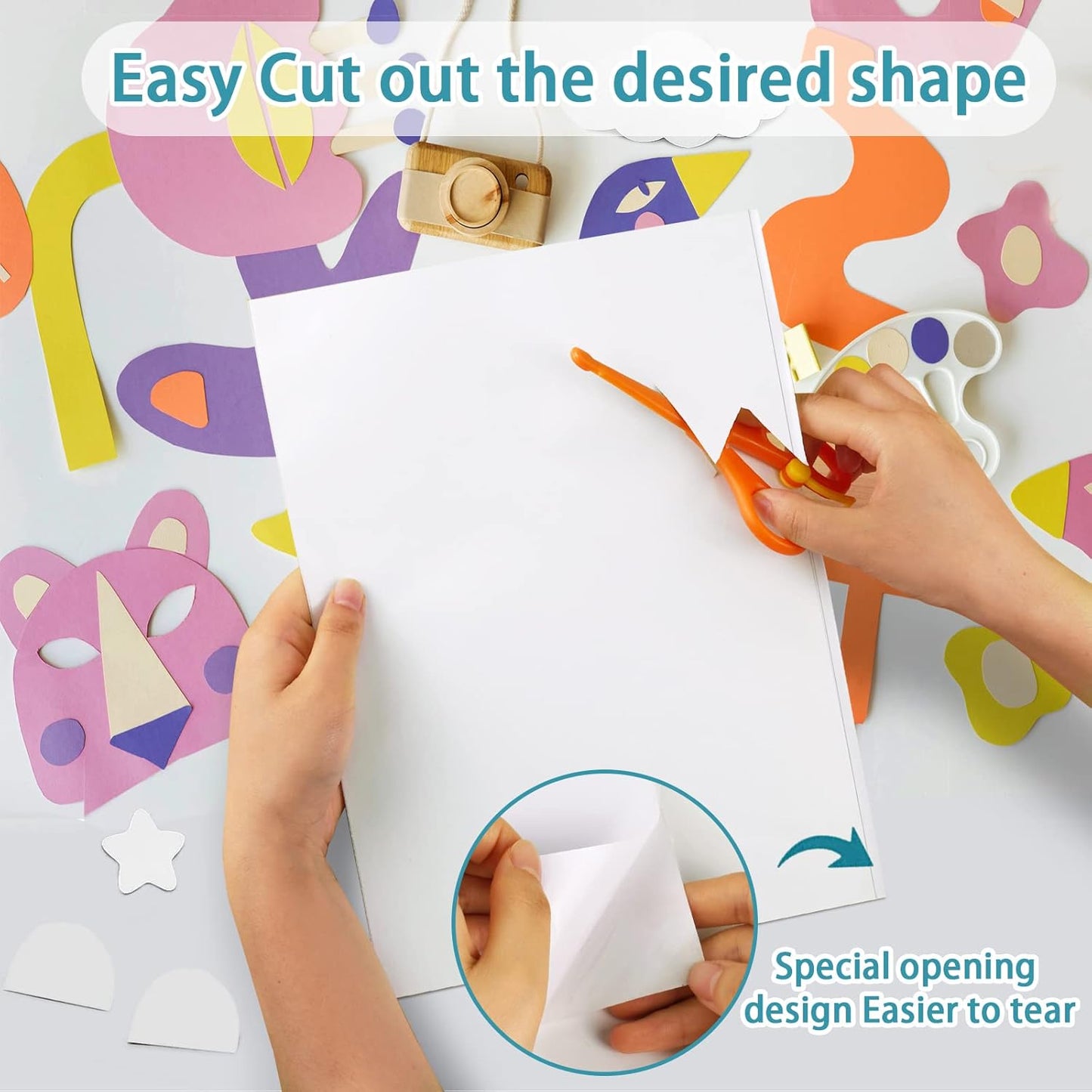 Double Sided Adhesive Sheets for Arts Craft Scrapbooking Photo Albums Home Decorative 25Pcs, 8.3 x 11.7 Inch