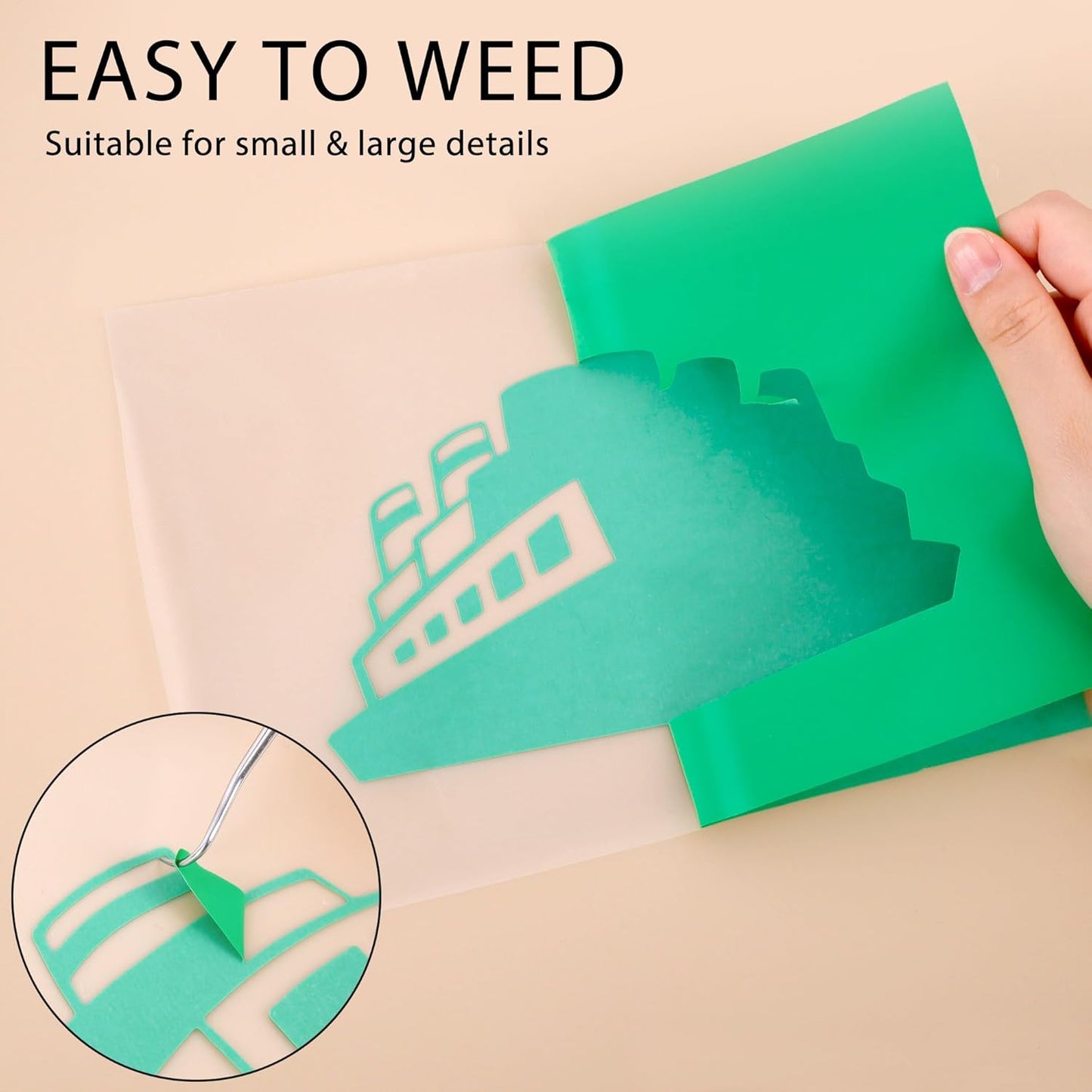 RENLITONG Green Iron on Vinyl 12Inch by 20ft Roll HTV Heat Transfer Vinyl for T-Shirt HTV Rolls for All Cutter Machine - Easy to Cut & Weed for Heat Transfer Design