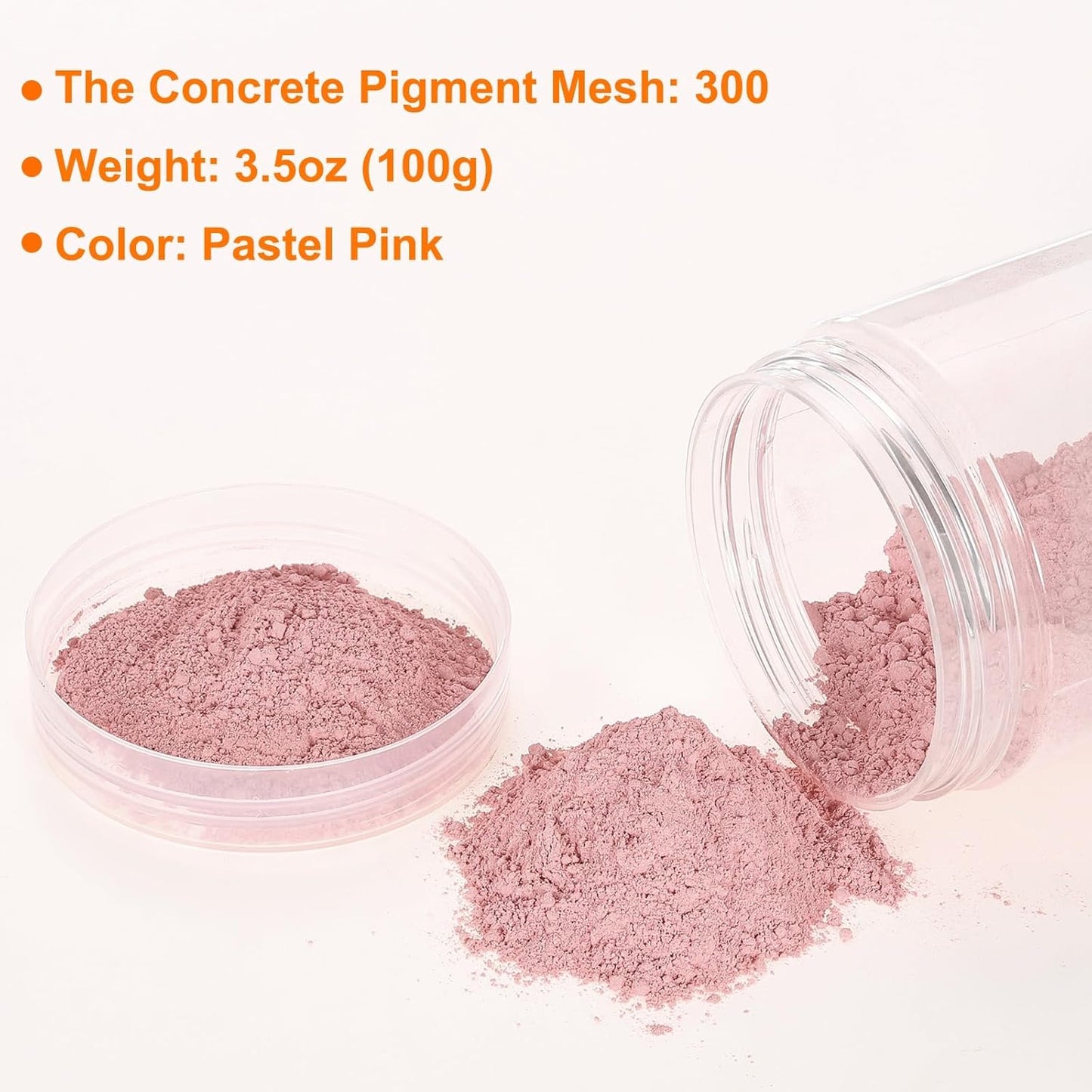 HARFINGTON Iron Oxide Powder Concrete Pigment 300 Mesh 3.5oz (100g) Iron Oxide Grout Pigment for Pastel Tile Paint Concrete Cement, Pastel Pink
